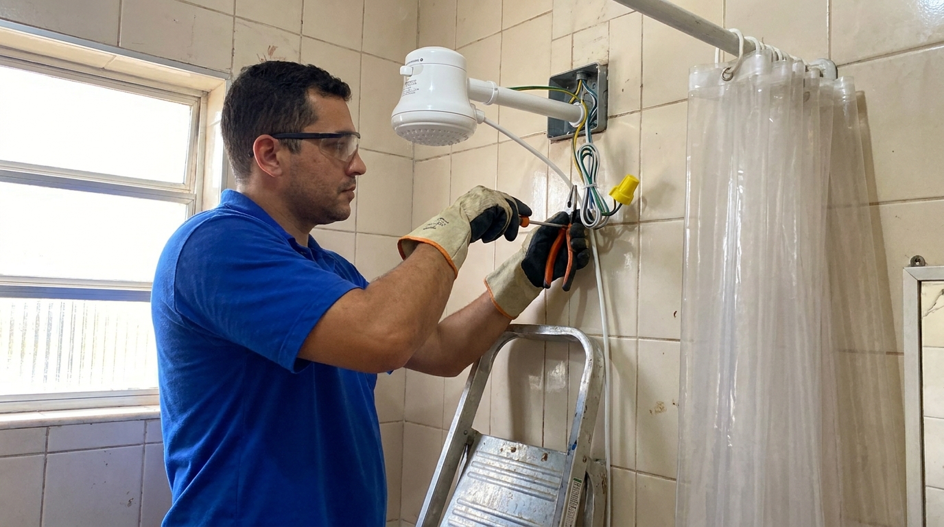 Instalacao de chuveiro eletrico residencial em Vitória da Conquista‑BA