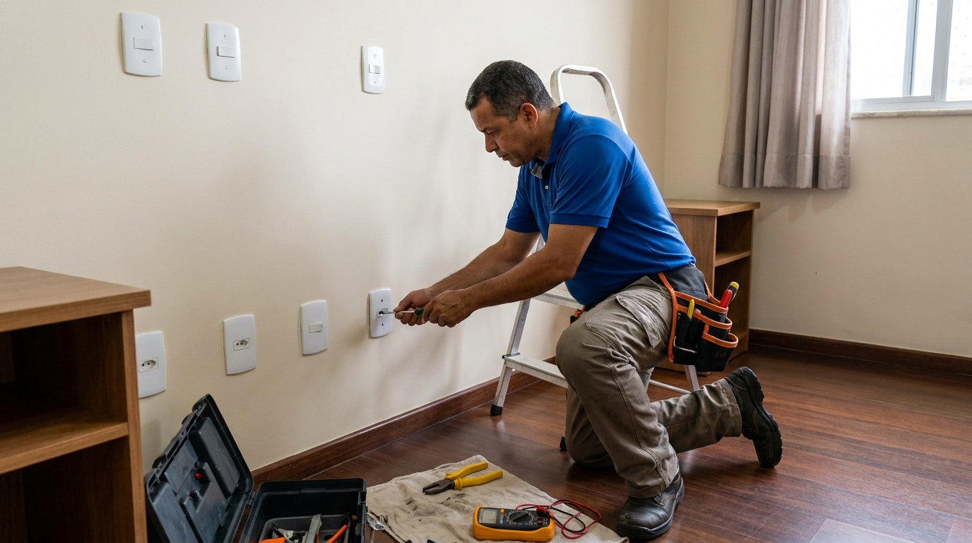 Instalacao de tomada e interruptor residencial em Vitória da Conquista‑BA