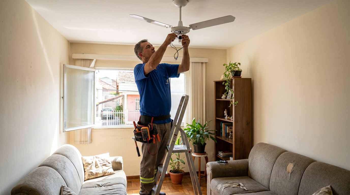 Instalacao de ventilador de teto em Vitória da Conquista‑BA